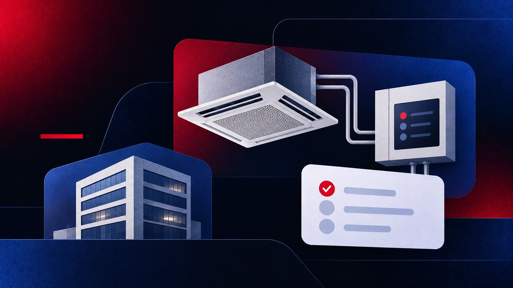 Système de gestion technique du bâtiment (GTB) piloté sur écran pour la climatisation d'un bâtiment tertiaire en PACA